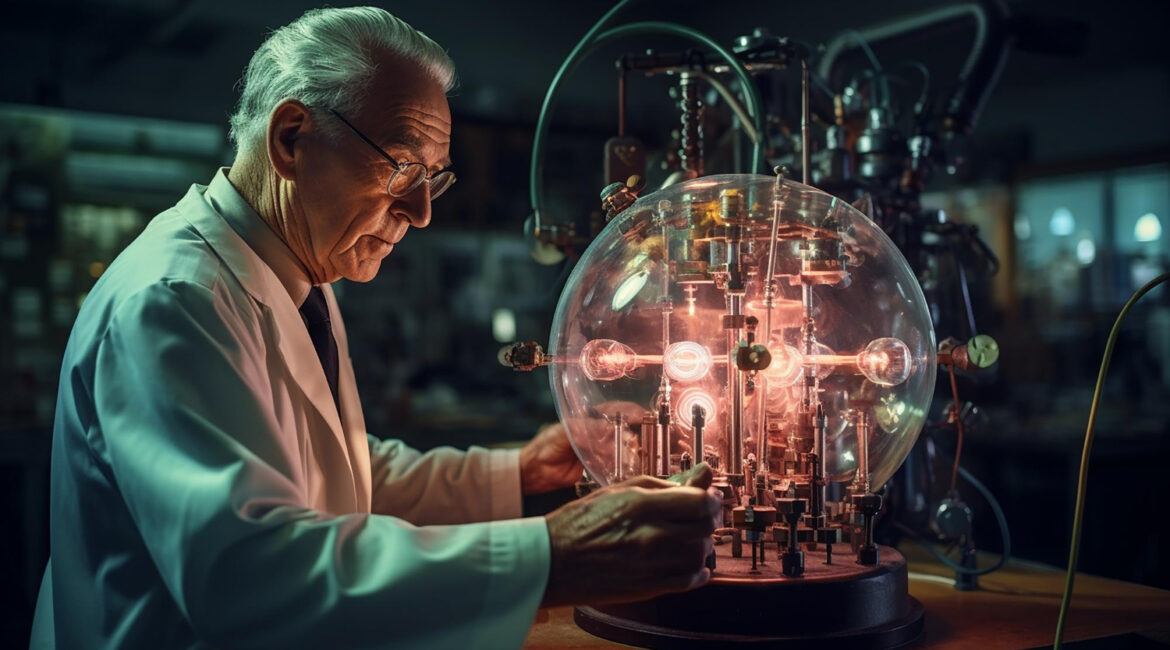 oppenheimer esta trabalhando em detalhes de bombas nucleares em um laboratorio cientista esta pesquisando 1